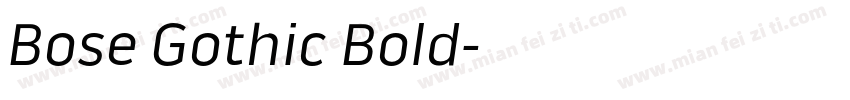 Bose Gothic Bold字体转换